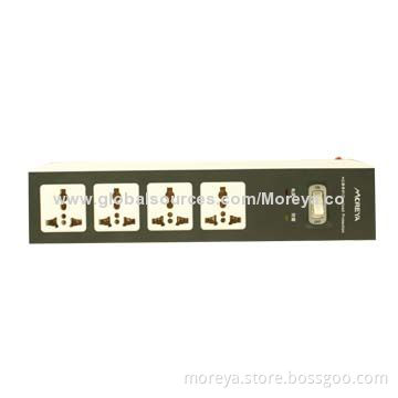 Universal Standard Power Strip with 4 Sockets Outlet, Extension Cable and Surge/Overload Protector